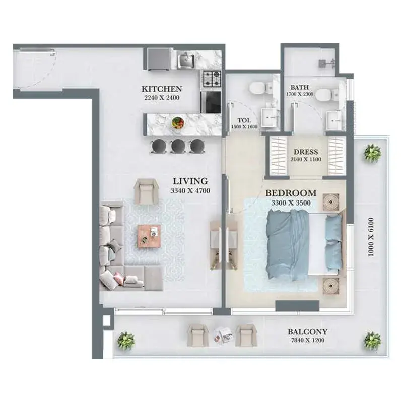 1 Bedroom apartments - Aum 99 Residences