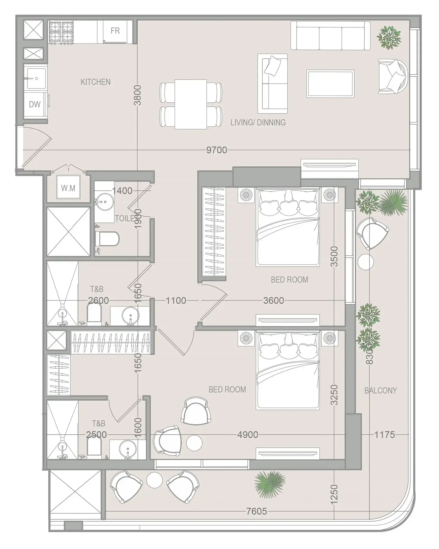 2 Bedrooms apartments - VERDAN1A 5