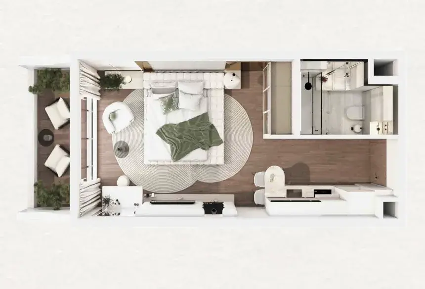 Studio apartments - Barari Gate by ADE floor plan