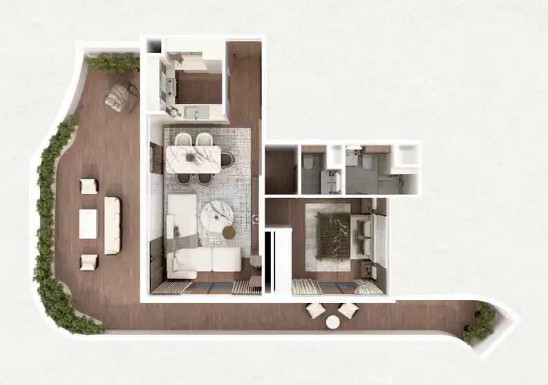 1 Bedroom apartments - Barari Gate by ADE