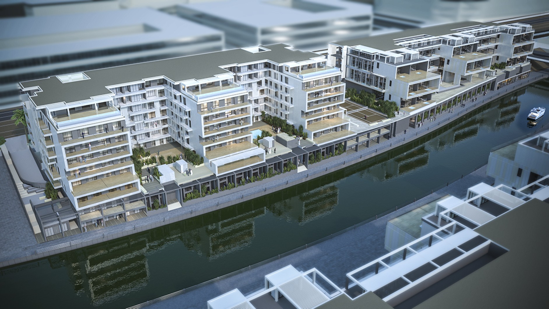 Al Raha Lofts 2 luxury residential building exterior with modern architecture at Al Raha Beach