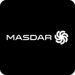 Masdar logo representing Masdar City – Phase 2 sustainable mixed-use community in Khalifa City, Abu Dhabi.