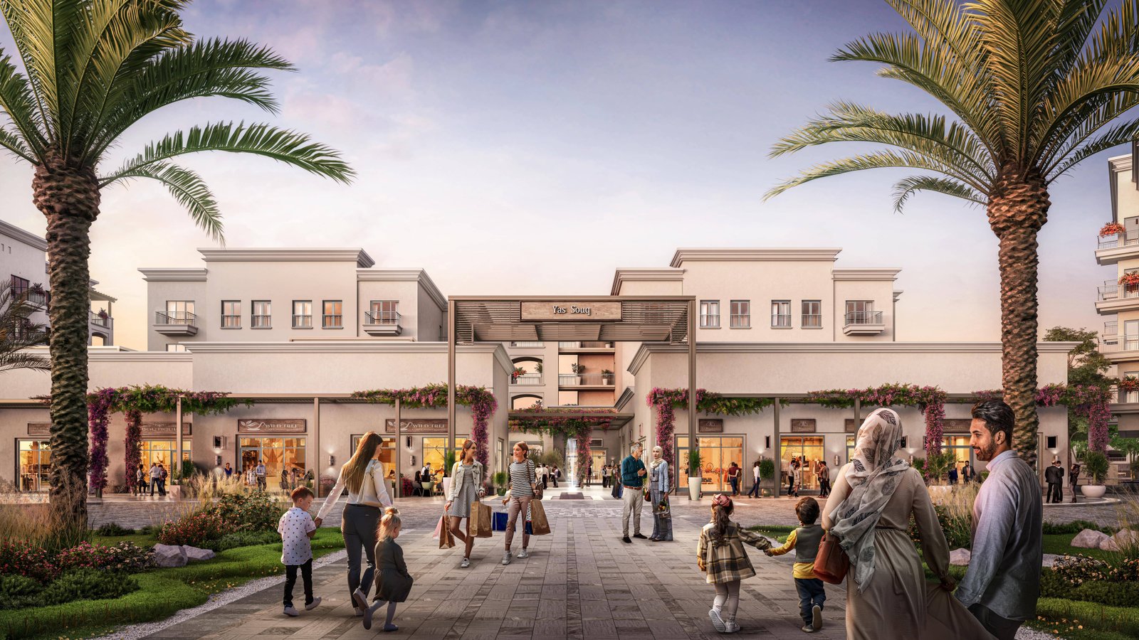 Furnished studio apartment at Yas Golf Collection, Yas Island — open layout with kitchen, 1 bathroom, balcony overlooking golf course and sea.